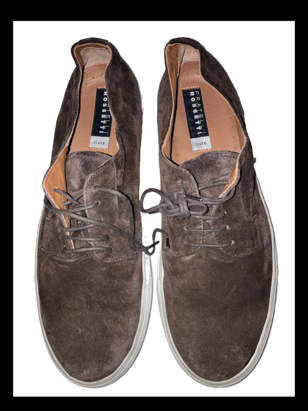 Fratelli Rossetti men’s suede lace up sneakers shoes Sz 10 luxury designer